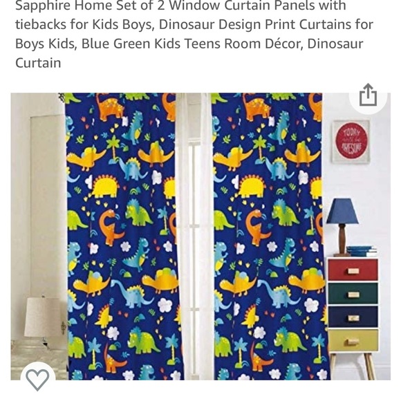 🦕Dinosaur curtains 4 panels!🦖 - Picture 3 of 7